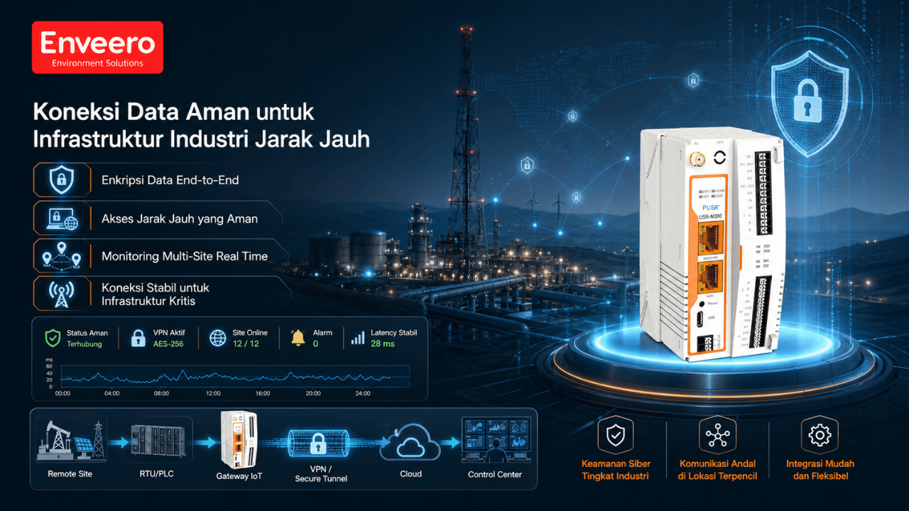Koneksi Data Aman untuk Infrastruktur Industri Jarak Jauh