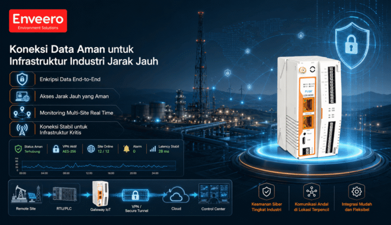 Koneksi Data Aman untuk Infrastruktur Industri Jarak Jauh