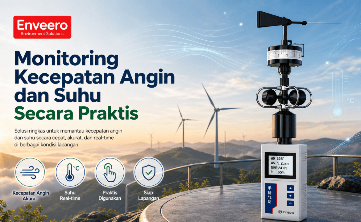Monitoring Kecepatan Angin dan Suhu Secara Praktis