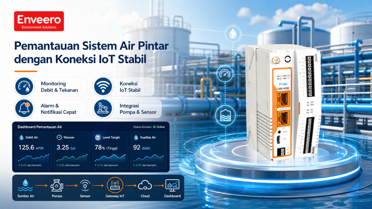 Pemantauan Sistem Air Pintar dengan Koneksi IoT Stabil