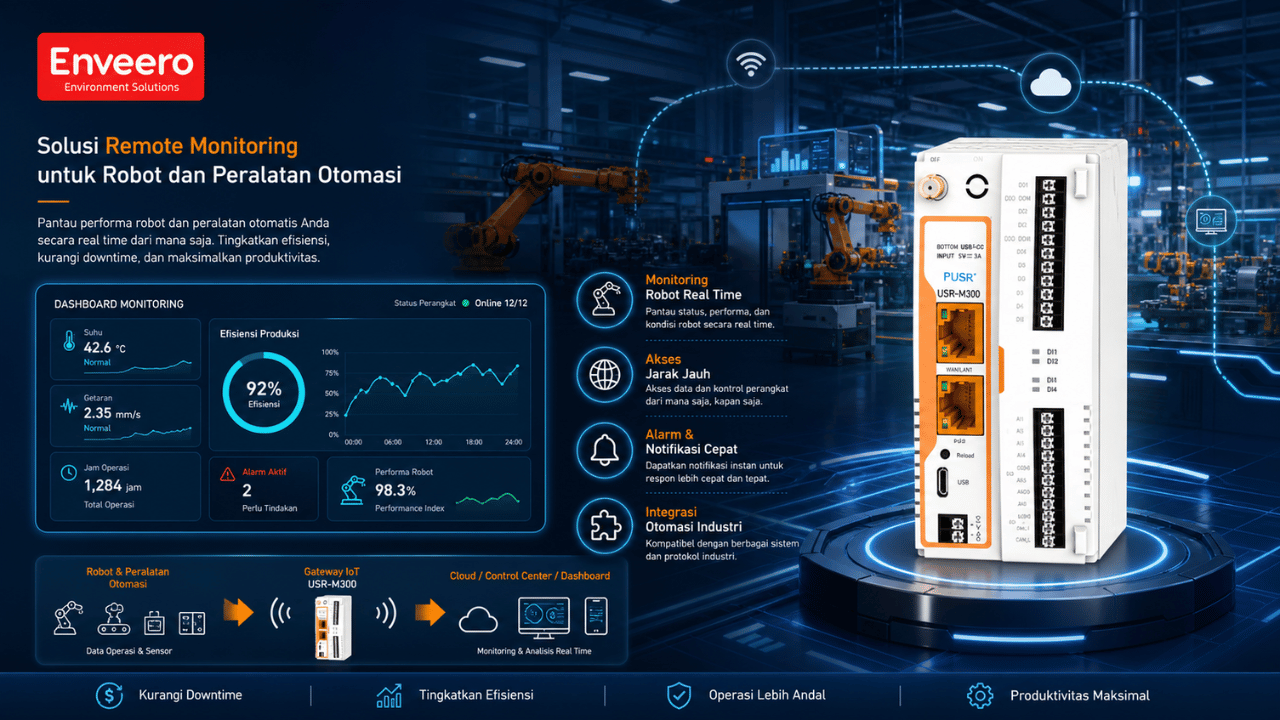 Solusi Remote Monitoring untuk Robot dan Peralatan Otomasi