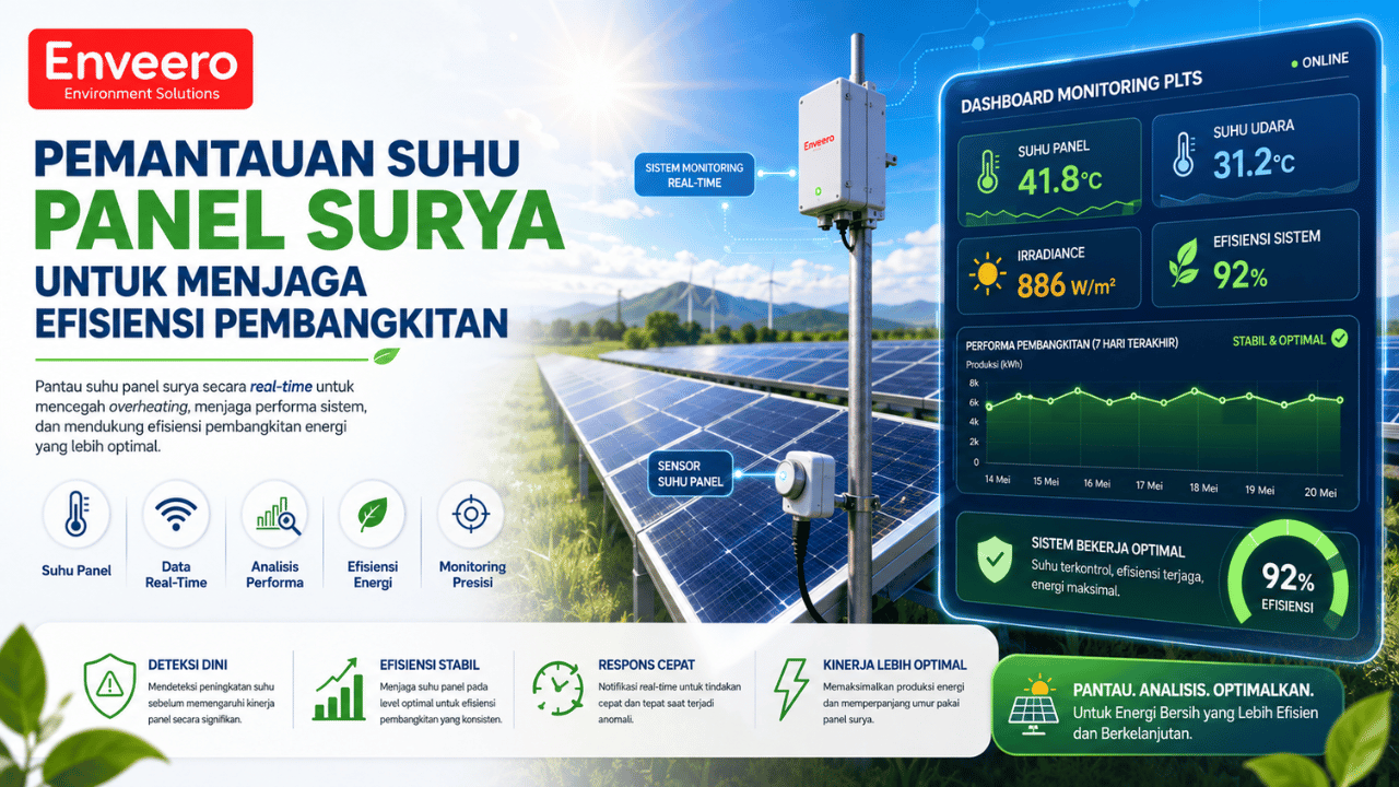 Pemantauan Suhu Panel Surya untuk Menjaga Efisiensi Pembangkitan