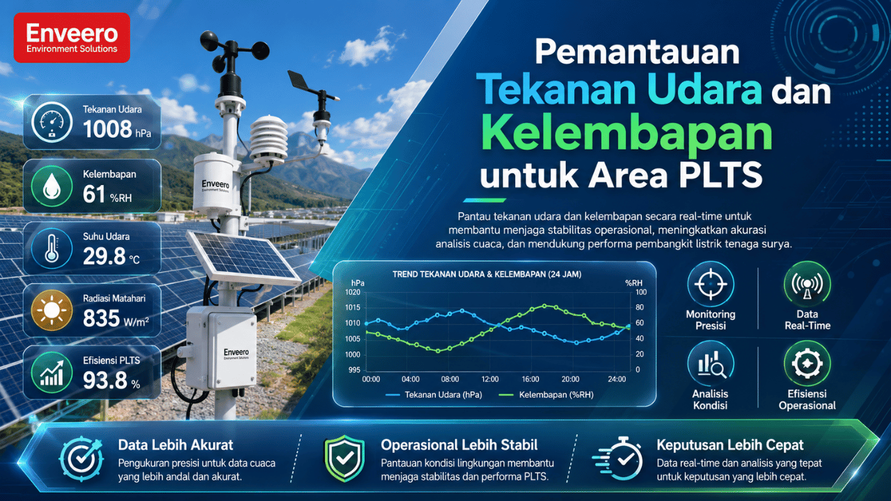 Pemantauan Tekanan Udara dan Kelembapan untuk Area PLTS