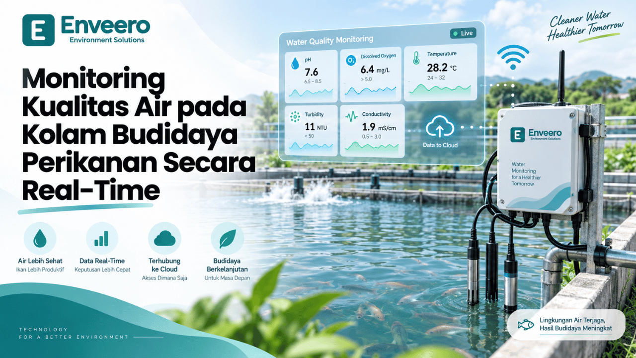 Monitoring Kualitas Air pada Kolam Budidaya Perikanan Secara Real-Time