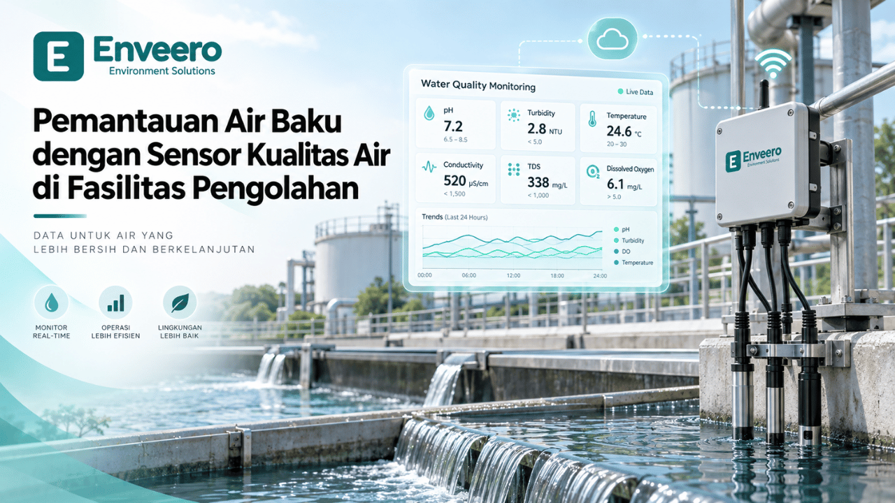 Pemantauan Air Baku dengan Sensor Kualitas Air di Fasilitas Pengolahan